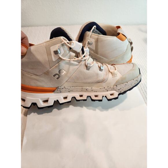 On Cloudtrax Hiking Shoes Women’s 8‎ Beige Orange Trail Sneakers EU 39 - Picture 5 of 11